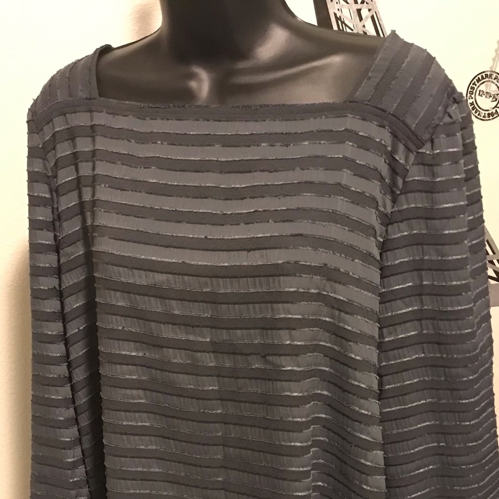 Ann Taylor Loft Women's Long Sleeve Shirt~Size XLP NWT RETAIL $59.50 GRAY
